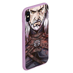 Чехол iPhone XS Max матовый The Witcher, Geralt, Ведьмак,, цвет: 3D-сиреневый — фото 2