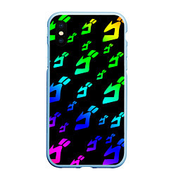 Чехол iPhone XS Max матовый JoJo Bizarre Adventure, цвет: 3D-голубой