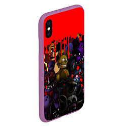 Чехол iPhone XS Max матовый Five Nights At Freddys, цвет: 3D-фиолетовый — фото 2