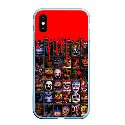 Чехол iPhone XS Max матовый Five Nights At Freddys, цвет: 3D-голубой