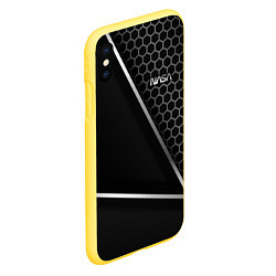 Чехол iPhone XS Max матовый NASA, цвет: 3D-желтый — фото 2