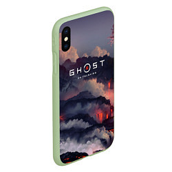 Чехол iPhone XS Max матовый Ghost of Tsushima, цвет: 3D-салатовый — фото 2