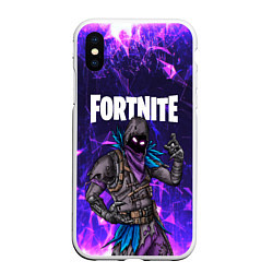 Чехол iPhone XS Max матовый FORTNITE x RAVEN, цвет: 3D-белый