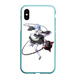 Чехол iPhone XS Max матовый Re:Zero, цвет: 3D-мятный