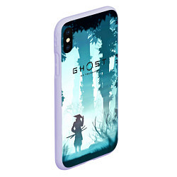 Чехол iPhone XS Max матовый Ghost of Tsushima, цвет: 3D-светло-сиреневый — фото 2