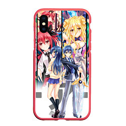 Чехол iPhone XS Max матовый Date A Live, цвет: 3D-красный