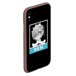 Чехол iPhone XS Max матовый Рем, цвет: 3D-коричневый — фото 2