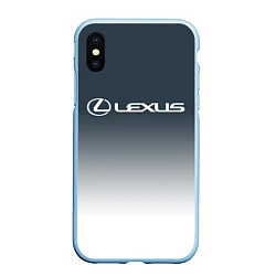 Чехол iPhone XS Max матовый LEXUS ЛЕКСУС, цвет: 3D-голубой