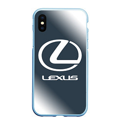 Чехол iPhone XS Max матовый LEXUS ЛЕКСУС, цвет: 3D-голубой