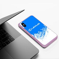 Чехол iPhone XS Max матовый LEXUS ЛЕКСУС, цвет: 3D-сиреневый — фото 2