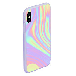 Чехол iPhone XS Max матовый Vaporwave, цвет: 3D-светло-сиреневый — фото 2