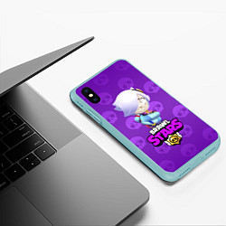 Чехол iPhone XS Max матовый Colette - Brawl Stars, цвет: 3D-мятный — фото 2