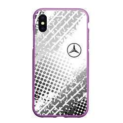 Чехол iPhone XS Max матовый Mercedes-Benz, цвет: 3D-фиолетовый