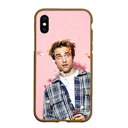 Чехол iPhone XS Max матовый ROBERT PATTINSON, цвет: 3D-коричневый