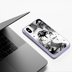 Чехол iPhone XS Max матовый КОРОЛЬ И ШУТ, цвет: 3D-светло-сиреневый — фото 2