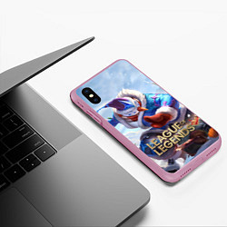 Чехол iPhone XS Max матовый League of Legends МАСТЕР ЙИ, цвет: 3D-розовый — фото 2