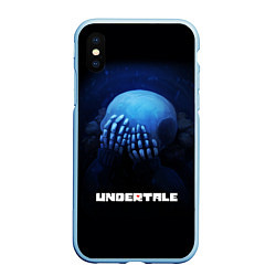 Чехол iPhone XS Max матовый UNDERTALE, цвет: 3D-голубой