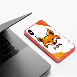 Чехол iPhone XS Max матовый FOX, цвет: 3D-красный — фото 2