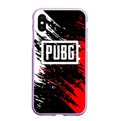 Чехол iPhone XS Max матовый PUBG, цвет: 3D-сиреневый