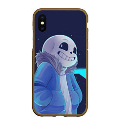 Чехол iPhone XS Max матовый UNDERTALE, цвет: 3D-коричневый