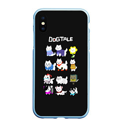 Чехол iPhone XS Max матовый UNDERTALE, цвет: 3D-голубой