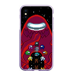 Чехол iPhone XS Max матовый Impostor Monster, цвет: 3D-светло-сиреневый