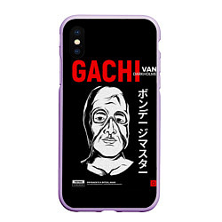 Чехол iPhone XS Max матовый Gachimuchi Van Darkholm, цвет: 3D-сиреневый