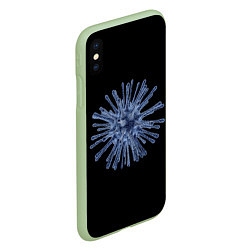 Чехол iPhone XS Max матовый Вирус, цвет: 3D-салатовый — фото 2