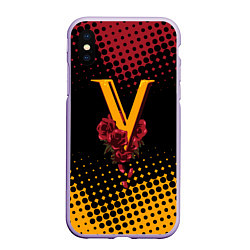 Чехол iPhone XS Max матовый CYBERPUNK 2077 VALENTINO, цвет: 3D-светло-сиреневый