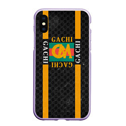 Чехол iPhone XS Max матовый Gachi Gucci, цвет: 3D-светло-сиреневый