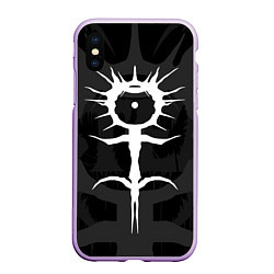 Чехол iPhone XS Max матовый GHOSTEMANE, цвет: 3D-сиреневый