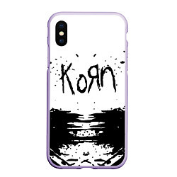 Чехол iPhone XS Max матовый Korn, цвет: 3D-светло-сиреневый