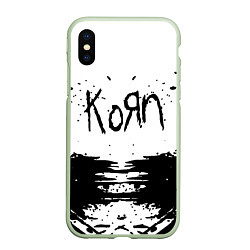 Чехол iPhone XS Max матовый Korn, цвет: 3D-салатовый