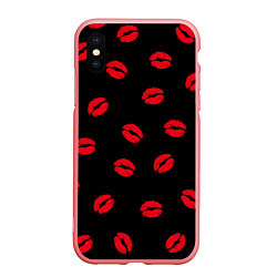 Чехол iPhone XS Max матовый Поцелуи, цвет: 3D-баблгам