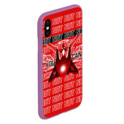 Чехол iPhone XS Max матовый Evangelion Eva 01 You can not, цвет: 3D-фиолетовый — фото 2