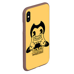 Чехол iPhone XS Max матовый Bendy And The Ink Machine, цвет: 3D-коричневый — фото 2