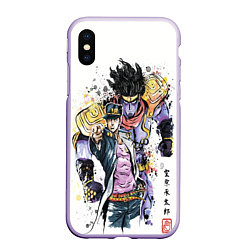 Чехол iPhone XS Max матовый JOJO, цвет: 3D-светло-сиреневый