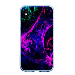 Чехол iPhone XS Max матовый GambaTR, цвет: 3D-голубой