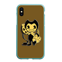 Чехол iPhone XS Max матовый Bendy And The Ink Machine, цвет: 3D-мятный