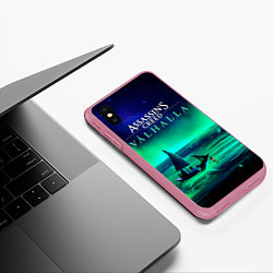 Чехол iPhone XS Max матовый VALHALLA, цвет: 3D-малиновый — фото 2