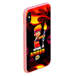 Чехол iPhone XS Max матовый BRAWL STARS AMBER, цвет: 3D-баблгам — фото 2