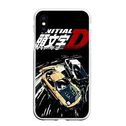 Чехол iPhone XS Max матовый Initial D Z, цвет: 3D-белый