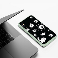 Чехол iPhone XS Max матовый COVID-19, цвет: 3D-салатовый — фото 2