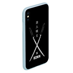 Чехол iPhone XS Max матовый Ronin, цвет: 3D-голубой — фото 2