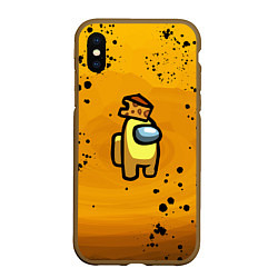 Чехол iPhone XS Max матовый Among Us Cheese Z, цвет: 3D-коричневый