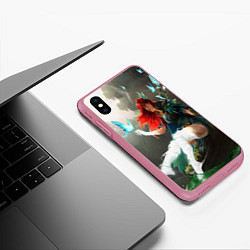 Чехол iPhone XS Max матовый Windranger Dota, цвет: 3D-малиновый — фото 2