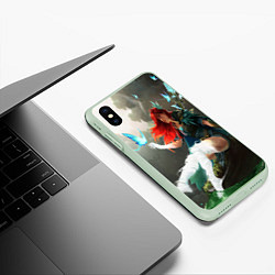 Чехол iPhone XS Max матовый Windranger Dota, цвет: 3D-салатовый — фото 2