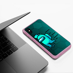 Чехол iPhone XS Max матовый AMONG US, цвет: 3D-розовый — фото 2