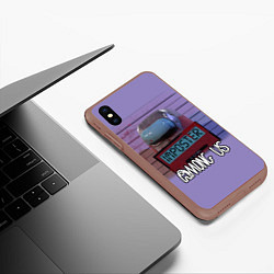 Чехол iPhone XS Max матовый AMONG US, цвет: 3D-коричневый — фото 2
