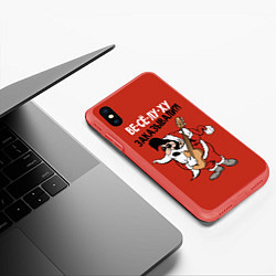 Чехол iPhone XS Max матовый Веселуху заказывали?!, цвет: 3D-красный — фото 2